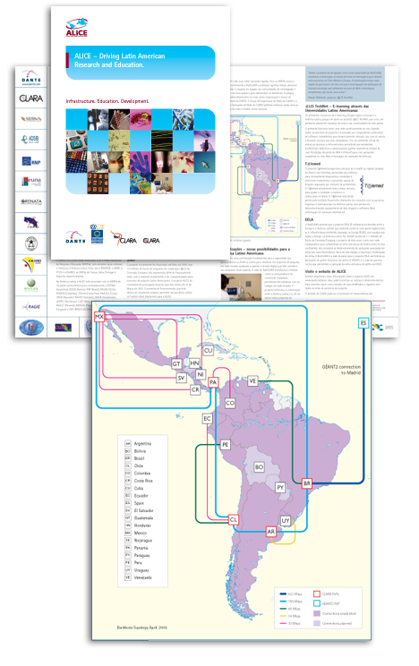 Logo, brochure and map design for ALICE project